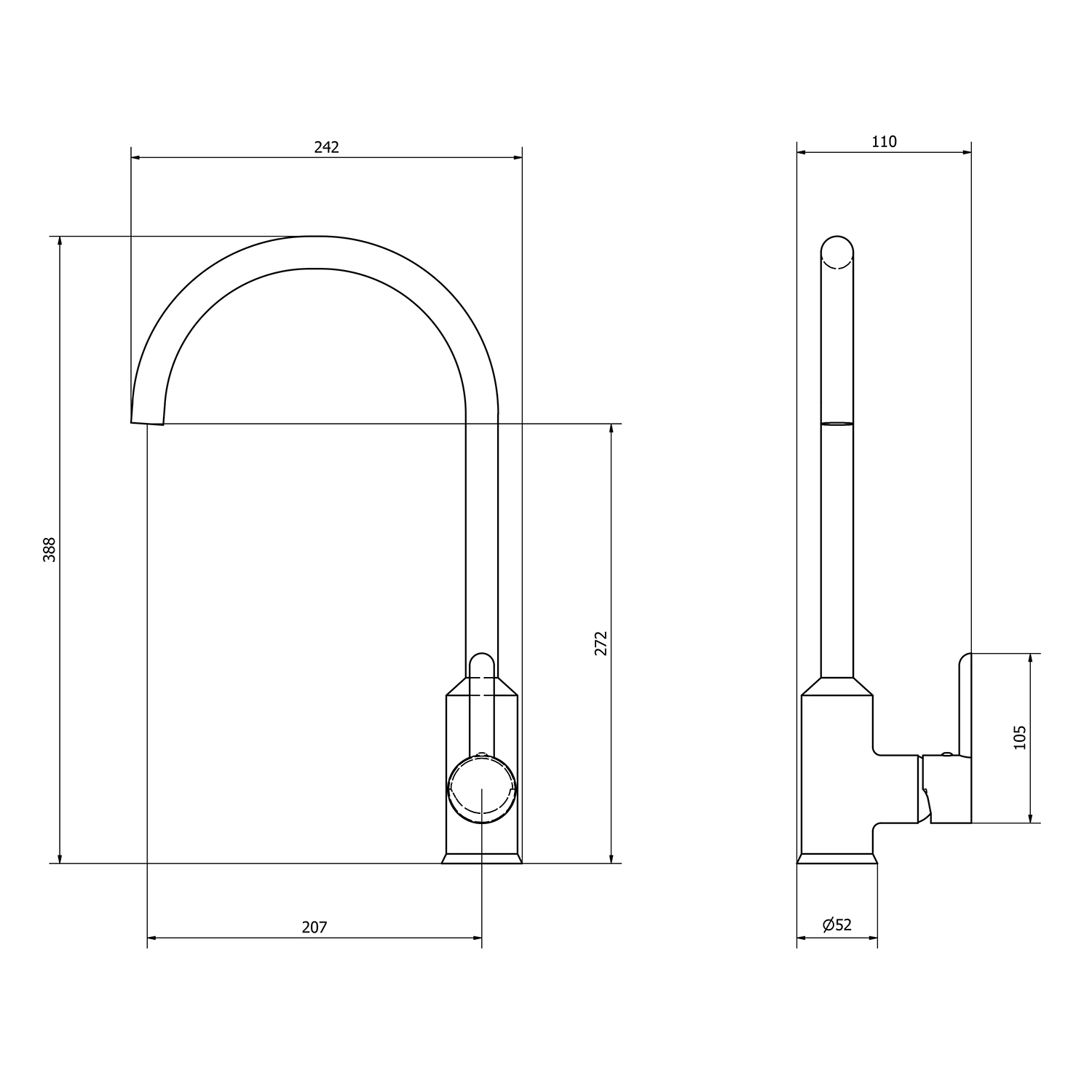 Harbour Icon Single Lever Mono Kitchen Mixer Tap