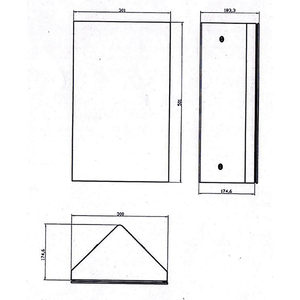 Drench Stainless Steel Mirrored Corner Cabinet